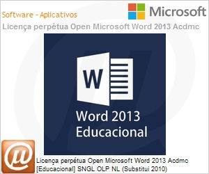 059-08618 - Licena perptua Open Microsoft Word 2013 Acdmc [Educacional] SNGL OLP NL (Substitui 2010) 