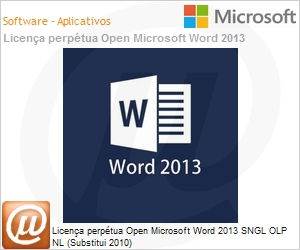 059-08637 - Licena perptua Open Microsoft Word 2013 SNGL OLP NL (Substitui 2010) 