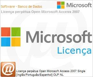077-04195 - Licena perptua Open Microsoft Access 2007 Single [Ingls/Portugus/Espanhol] OLP NL 