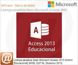 077-06653 - Licena perptua Open Microsoft Access 2013 Acdmc [Educacional] SNGL OLP NL (Substitui 2010) 