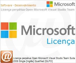 121-01134 - Licena perptua Open Microsoft Visual Studio Team Suite 2008 Single [Ingls] Qualified [QLFD] 