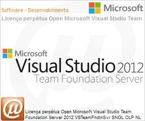 125-01180 - Licena perptua Open Microsoft Visual Studio Team Foundation Server 2012 VSTeamFndtnSvr SNGL OLP NL 