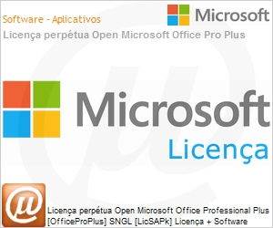 269-05584 - Licena perptua Open Microsoft Office Professional Plus [OfficeProPlus] SGNL [LicSAPk] Licena + Software Assurance OLP NL Acdmc (Academic) [Educacional]