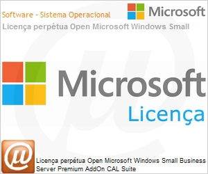 2YG-01935 - Licena perptua Open Microsoft Windows Small Business Server Premium AddOn CAL Suite WinSBSPremAddOnCalSte SNGL [LicSAPk] OLP 20Lic NL Acdmc [Educacional] DvcCAL CAL Device