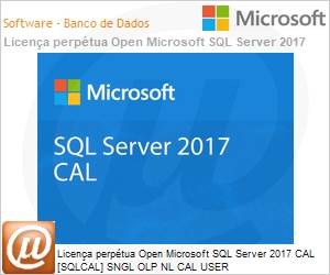359-06557 - Licena perptua Open Microsoft SQL Server 2017 CAL [SQLCAL] SNGL OLP NL CAL USER 