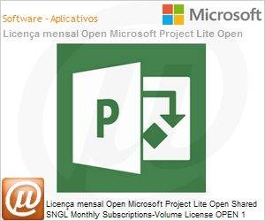 3PP-00003 - Licena mensal Open Microsoft Project Lite Open Shared SGNL Monthly Subscriptions-Volume License OPEN 1 License No Level [Qualified] [QLFD] Annual