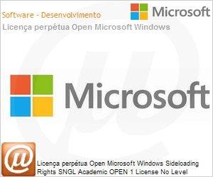 4UN-00002 - Licena perptua Open Microsoft Windows Sideloading Rights SGNL Academic OPEN 1 License No Level [Qualified] [QLFD] 