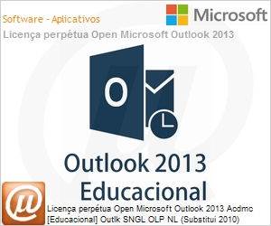 543-06038 - Licena perptua Open Microsoft Outlook 2013 Acdmc [Educacional] Outlk SNGL OLP NL (Substitui 2010) 