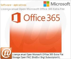5A4-00003 - Licena anual Open Microsoft 365 Extra File Storage Open FAC ShrdSvr SGNL SubscriptionVL Academic OLP 1License NoLevel Addon [Qualified] [QLFD] Annual [EDUCACIONAL]