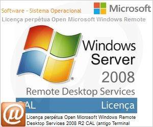 6VC-01161 - Licena perptua Open Microsoft Windows Remote Desktop Services 2008 R2 CAL (antigo Terminal Server)Single OLP NL Device CAL 