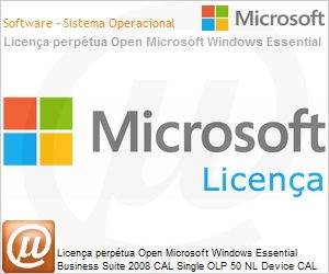 6YA-01247 - Licena perptua Open Microsoft Windows Essential Business Suite 2008 CAL Single OLP 50 NL Device CAL 