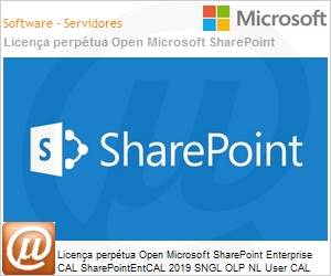 76N-03852 - Licena perptua Open Microsoft SharePoint Enterprise CAL SharePointEntCAL 2019 SGNL OLP NL CAL User 