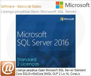 7NQ-00806 - Licena perptua Open Microsoft SQL Server Standard Core SQLSvrStdCore SNGL OLP 2 Lic NL CoreLic Qualified [QLFD] 