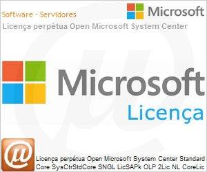 9EN-00096 - Licena perptua Open Microsoft System Center Standard Core SysCtrStdCore SGNL LicSAPk OLP 2Lic NL CoreLic [QLFD] 