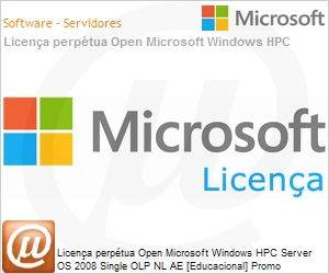 AAB-00253 - Licena perptua Open Microsoft Windows HPC Server OS 2008 Single OLP NL AE [Educacional] Promo 