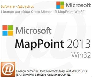 B21-00359 - Licena perptua Open Microsoft MapPoint Win32 SNGL [SA] Somente Software AssuranceOLP NL 