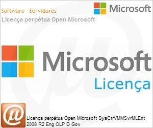 CJA-00814 - Licena perptua Open Microsoft SysCtrVMMSvrMLEnt 2008 R2 Eng OLP D Gov 
