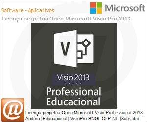 D87-05941 - Licena perptua Open Microsoft Visio Professional 2013 Acdmc [Educacional] VisioPro SNGL OLP NL (Substitui 2010) 