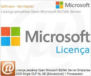 F52-01817 - Licena perptua Open Microsoft BizTalk Server Enterprise 2009 Single OLP NL AE [Educacional] 1 Processador 