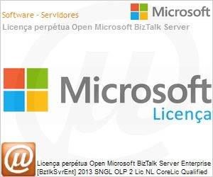 F52-02109 - Licena perptua Open Microsoft BizTalk Server Enterprise [BztlkSvrEnt] 2013 SNGL OLP 2 Lic NL CoreLic Qualified [QLFD] Non-specific 
