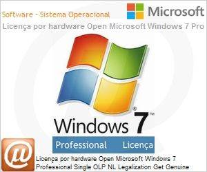 FQC-02872 - Licena por hardware Open Microsoft Windows 7 Professional Single OLP NL Legalization Get Genuine Solution [GGS] Substitudo pelo Windows 8 Pro GGS FQC-06488