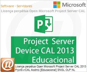 H21-03214 - Licena perptua Open Microsoft Project Server CAL 2013 PrjctSvrCAL Acdmc [Educacional] SNGL OLP NL DvcCAL (Substitui 2010) 