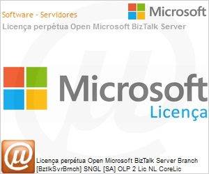 HJA-00707 - Licena perptua Open Microsoft BztlkSvrBrnch SNGL [SA] OLP 2Lic NL CoreLic Qlfd 