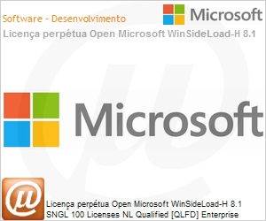 J7S-00018 - Licena perptua Open Microsoft WinSideLoad-H 8.1 SNGL 100 Licenses NL Qualified [QLFD] Enterprise Sideload 