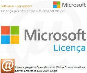 KMA-00326 - Licena perptua Open Microsoft Office Communications Server Enterprise CAL 2007 Single [Ingls/Portugus/Espanhol] OLP NL AE [Educacional] Device CAL