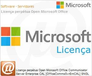 KMA-00386 - Licena perptua Open Microsoft Office Communicator Server Enterprise CAL [OfficeCommsSvrEntCAL] SNGL [SA] Somente Software Assurance OLP NL Acdmc [Educacional] CAL User