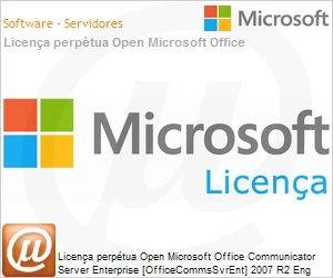 KPA-00646 - Licena perptua Open Microsoft Office Communicator Server Enterprise [OfficeCommsSvrEnt] 2007 R2 Eng OLP D Gov 