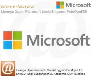 MD2-00004 - Licena Open Microsoft SocialEnggmntPstsOpnEDU ShrdSvr Sngl SubscriptionVL Academic OLP 1License NoLevel AddOn Qualified Annual [EDUCACIONAL] 