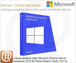P71-07835 - Licena perptua Open Microsoft Windows Server Datacenter 2012 R2 WinSvrDataCtr SNGL OLP NL Qualified [QLFD] At 2 Processadores (Substitui 2008)