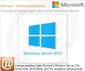 R18-05748 - Licena perptua Open Microsoft Windows Server CAL WinSvrCAL 2019 SGNL OLP NL Academic [Educacional] CAL User 