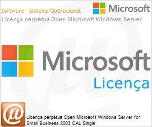 U84-01145 - Licena perptua Open Microsoft Windows Server for Small Business 2003 CAL Single [Ingls/Portugus/Espanhol] OLP 5 NL AE [Educacional] Device CAL