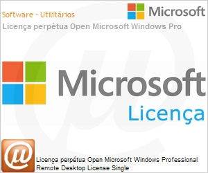 V3H-00884 - Licena perptua Open Microsoft Windows Professional Remote Desktop License Single [Ingls/Portugus/Espanhol] OLP NL AE [Educacional] Device CAL