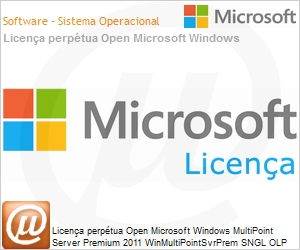 V7J-00423 - Licena perptua Open Microsoft Windows MultiPoint Server Premium 2011 WinMultiPointSvrPrem SNGL OLP NL 
