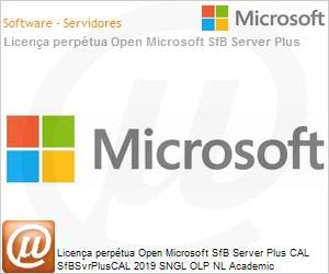 YEG-01654 - Licena perptua Open Microsoft SfB Server Plus CAL SfBSvrPlusCAL 2019 SGNL OLP NL Academic [Educacional] CAL Device 