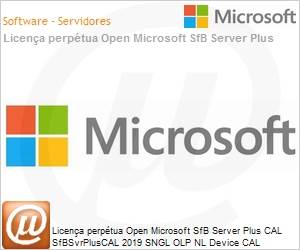 YEG-01671 - Licena perptua Open Microsoft SfB Server Plus CAL SfBSvrPlusCAL 2019 SGNL OLP NL CAL Device 