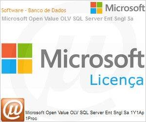 810-03096 - Licena Open Microsoft Value OLV SQL Server Ent SNGL [SA] 1Y1Ap 1Proc 