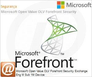 9SG-00036 - Licena Open Microsoft Value OLV Forefront Security Exchange Eng M Sub 1M Device 