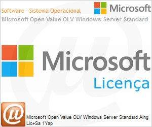 P73-01608 - Licena Open Microsoft Value OLV Windows Server Standard Alng [LicSAPk] 1Yap 