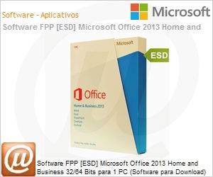 AAA-02705 - Software FPP [ESD] Microsoft Office 2013 Home and Business 32/64 Bits para 1 PC (Software para Download) 