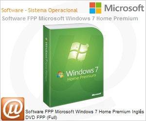 GFC-00092 - Software FPP Microsoft Windows 7 Home Premium Ingls DVD FPP (Full)