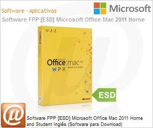 GZA-00202 - Software FPP [ESD] Microsoft Office Mac 2011 Home and Student Ingls (Software para Download) 