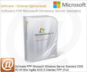P73-04754 - Software FPP Microsoft Windows Server Standard 2008 R2 64 Bits Ingls DVD 5 Clientes FPP (Full)