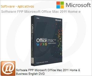 W6F-00208 - Software FPP Microsoft Office Mac 2011 Home & Business English DVD