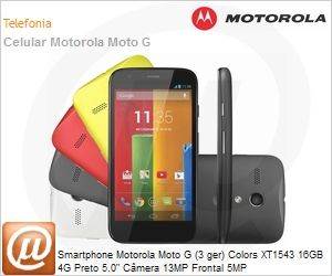 92702LYESAF5 - Smartphone Motorola Moto G (3 ger) Colors XT1543 16GB 4G Preto 5.0" Cmera 13MP Frontal 5MP