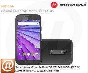 92795LYESAF5 - Smartphone Motorola Moto G3 XT1543 16GB 4G 5.0" Cmera 16MP GPS Dual Chip Preto