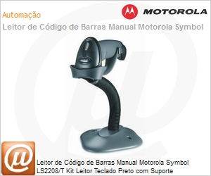 LS2208-SR20007BR-K - Leitor de Cdigo de Barras Manual Motorola Symbol LS2208/T Kit Leitor Teclado Preto com Suporte